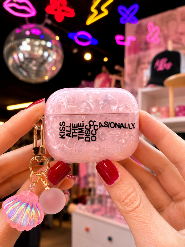 Kiss All The Time Disco Occasionally Airpod Case Pink