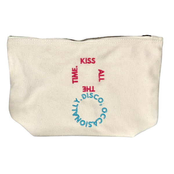 kiss all time occasionally, disco occasionally logo Canvas Pouch
