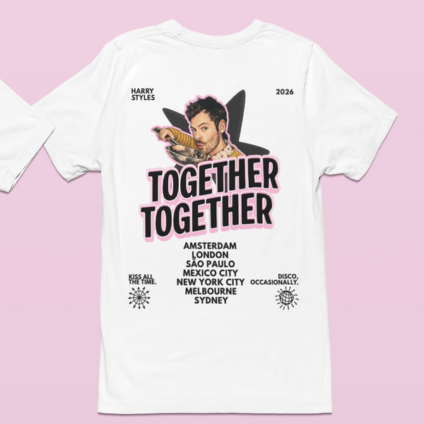 TOGETHER TOGETHER PINK OUTLINE White tee