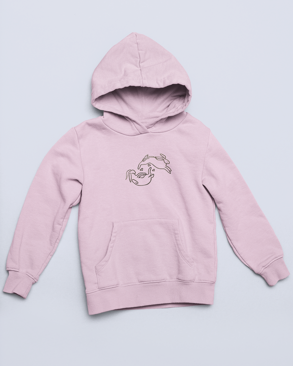 Love on tour bunnies Embroidered Hoodie